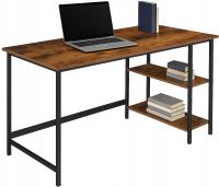 Компьютерный стол лофт 120x60 полки бронзовый деревенский двухсторонний 2265