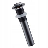 Black Brass Basin Sink Drain for Ceramic Pots