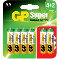 Батарейки GP SUPER ALKALINE LR06 AA 1,5 V - 6 шт.