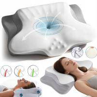 PODUSZKA ORTOPEDYCZNA DO SPANIA PROFILOWANA MOTYL PODUSZKA NA SZYJĘ MEMORY