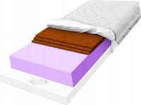 Materac piankowy 120x200 grube visco leniwe kokos naturalny twardy H4 14cm