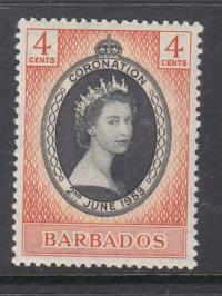 kol. ang. BARBADOS Mi 202 KORONACJA seria z 1953