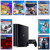 SONY PlayStation PS4 PRO 1 TB + PAD SONY + 8 GIER