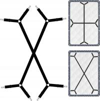 2X регулируемые зажимы для простыни натяжные зажимы 59-300 см прочные
