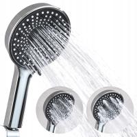 Słuchawka prysznicowa natryskowa 3 funkcje ekologiczna ANTI-CALC chrom duża