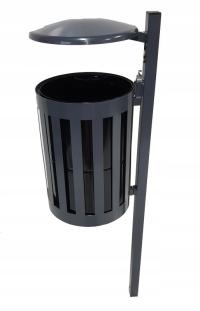 KOSZ na odpady z daszkiem parkowy okrągły OLCHA