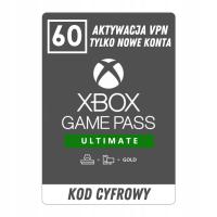 SUBSKRYPCJA XBOX GAME PASS ULTIMATE 2 MIESIĄCE/ 60 DNI KOD KLUCZ NOWE KONTA