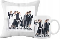 ZESTAW KUBEK I PODUSZKA BTS ZESPOŁY MUZYCZNE POMYSŁ NA PREZENT WZORY