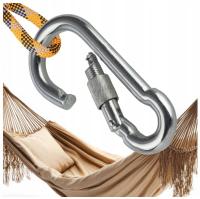 БОЛЬШОЙ КАРАБИН ДЛЯ СКАЛОЛАЗАНИЯ, КРЕПЛЕНИЕ ДЛЯ ГАМАКА TRX, КАЧЕЛИ ИЗ НЕРЖАВЕЮЩЕЙ СТАЛИ