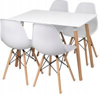 Скандинавский стол 4 стула набор