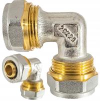 KOLANO KOLANKO RÓWNOPRZELOTOWE PEX ALUPEX SKRĘCANE FI 20 mm x 20 mm MOSIĄDZ