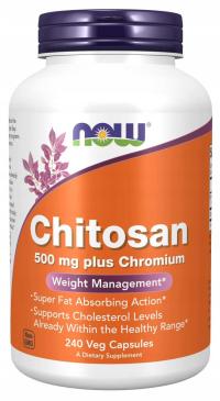 NOW Foods Chitosan 500mg CHROM METABOLIZM ODCHUDZANIE VEGE 240kap