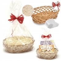 Kosz na Prezent WIKLINOWY koszyk prezentowy Opakowanie Podstawka ZESTAW EKO