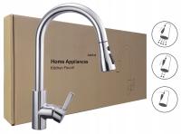 КУХОННЫЙ КРАН С ВЫДВИЖНЫМ НОСИКОМ ПРЕМИУМ КРАН 3 РЕЖИМА SUS 304 СТАЛЬ