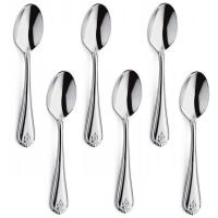 AMEFA DUKE SZTUĆCE 6 ŁYŻECZKI KAWY MOKKI RETRO ELEGANCKIE Z WZOREM 12,3 CM