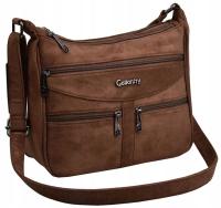 GALLANTRY PARIS TOREBKA damska CASUAL LISTONOSZKA A5 zamsz CZEKOLADA