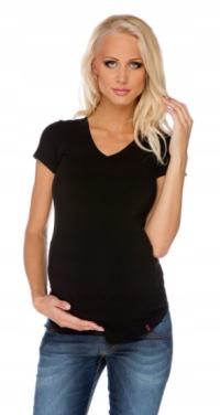 MY TUMMY T-SHIRT CIĄŻOWY BASIC CZARNY MAMA S