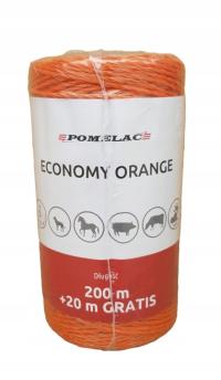 Linka splotka Economy Orange 200m pastuch