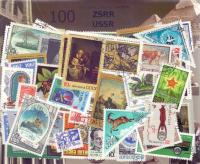 Zestaw 100 znaczków pocztowych - ZSRR