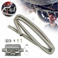 SAMOCHODOWY WĄŻ WYDECHOWY Z TŁUMIKIEM, RURA GWINTOWANA ZE STALI NIERDZEWNEJ