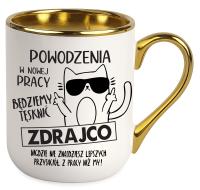 KUBEK ELEGANT na POŻEGNANIE ODEJŚCIE Z PRACY kot dla KOLEŻANKI KOLEGI