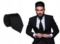 ГАЛСТУК МУЖСКОЙ КЛАССИЧЕСКИЙ ШИРОКИЙ ГЛАДКИЙ ЧЕРНЫЙ 8 см