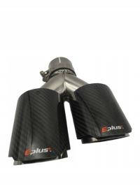 Końcówka Nakładka Wydechu Podwójna Ścięta LEWA Sport Wlot 64mm Wylot 190mm