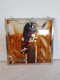 Witraż szybka dekoracja sowa