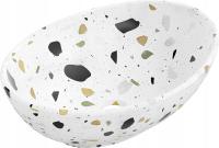 MEXEN ELZA UMYWALKA NABLATOWA 40 x 33 CM BIAŁA KAMIEŃ TERAZZO