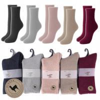 5x SKARPETKI DAMSKIE ALPAKA WEŁNA CIEPŁE TERMICZNE MIĘKKIE SKARPETY 39/42