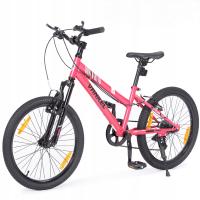 ROWER GÓRSKI MTB DZIECIĘCY HAMULCE TARCZOWE STALOWA 20'' SHIMANO 6 BIEGÓW