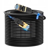 Kabel Ethernet gruciso Cat8, 50 m, 40 Gbit/s, 2000 MHz, pozłacany wtyk RJ45