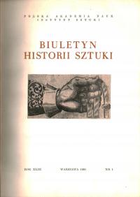 BIULETYN HISTORII SZTUKI - KOMPLET NR Z ROKU 1981