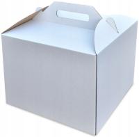 Упаковка торта белая картонная коробка 26x26x25cm кондитерская коробка