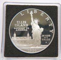 USA 1 $ 1986 S ELLIS ISLAND SREBRO