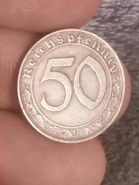 Moneta nikiel 50 pfennig 1939 Niemcy oryginał