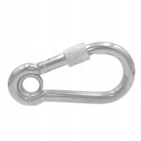 KARABIŃCZYK 5x50 NIERDZEWNY Z ZABEZP.KAUSZĄ LINA 1 SZT