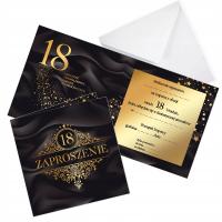 Приглашения на 18-й день рождения волна плюс белый конверт Z11_15