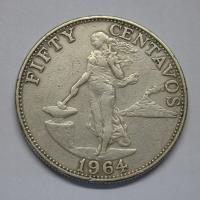 50 Centavos, Filipiny, 1964r. X23