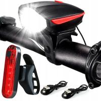 3in1 светодиодный велосипедный фонарь передний задний 2x USB