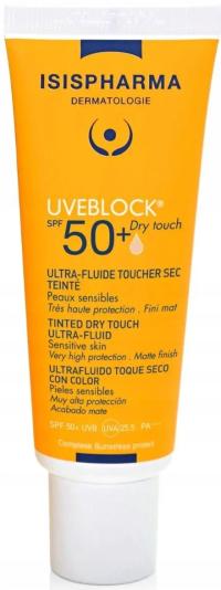 ISISPHARMA UVEBLOCK FLUID DO TWARZY DRY-TOUCH SPF 50 BEZBARWNY, 40 ML