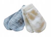 COOL CLUB зимние перчатки без царапин 2 pack экрю серый R. 56/68