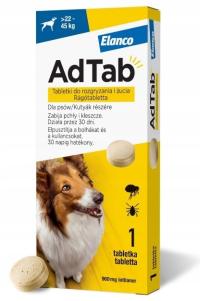 ELANCO AdTab 22 - 45 kg / 1 tabl. (900 мг) - таблетка от блох и клещей