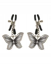 Zaciski na sutki z ozdobnymi motylami Butterfly Nipple Clamps Pipedream