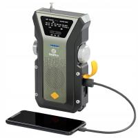 Radio przenośne Awaryjne Solarne Dynamo Latarka AM FM SOS powerbank 4000mAh