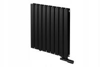 Grzejnik dekoracyjny poziomy stal Wanted WD2E 600x612 D50 czarny do pokoju