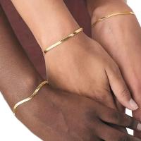 BRANSOLETKA ZŁOTA STAL CHIRURGICZNA ŻMIJKA KLASYCZNA 18 cm / 3 mm