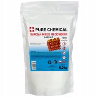 Медный купорос ПЯТИГИДРАТ CUSO4 для кристаллов чистый без добавок 0,5 кг