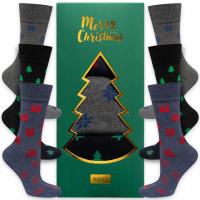 SOXO skarpetki męskie świąteczne w pudełku 3pak prezent dla mężczyzny 40-45