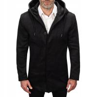 B3-197 R. XL элегантное мужское однобортное пальто с капюшоном